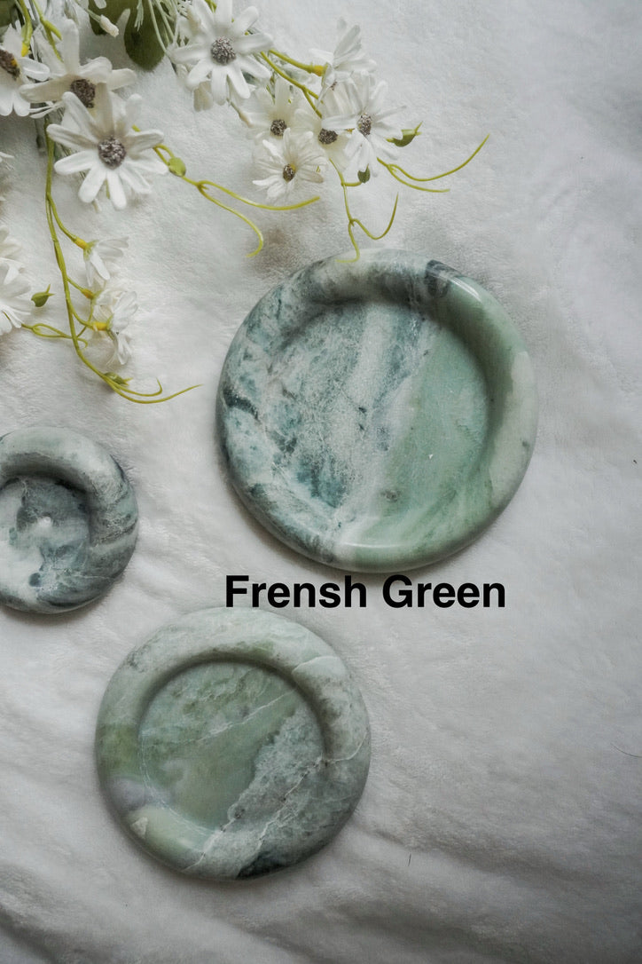 Round Marble Catchall Tray--Multiple Colors