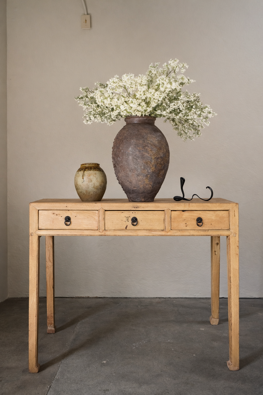 Vintage Console Table with Drawers