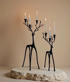 Cast Iron Reindeer Candle Holder