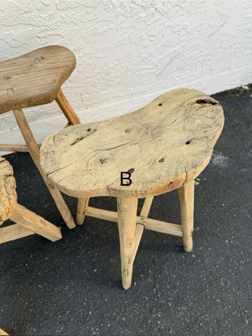 Ling Vintage Scallop High Stool