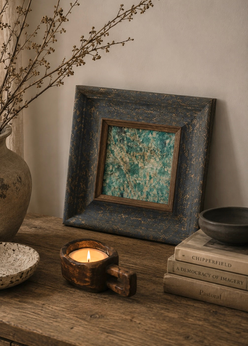 Small Marble Wall Artwork Collection--Green