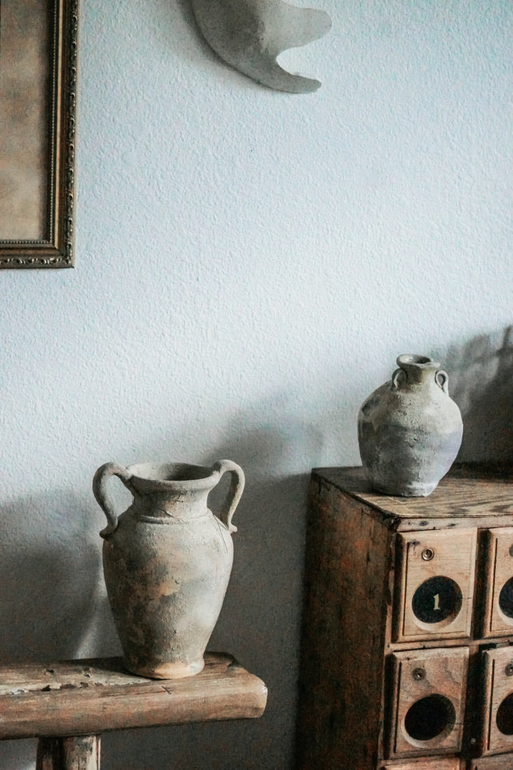 Vintage Rustic Clay Pot Amphora