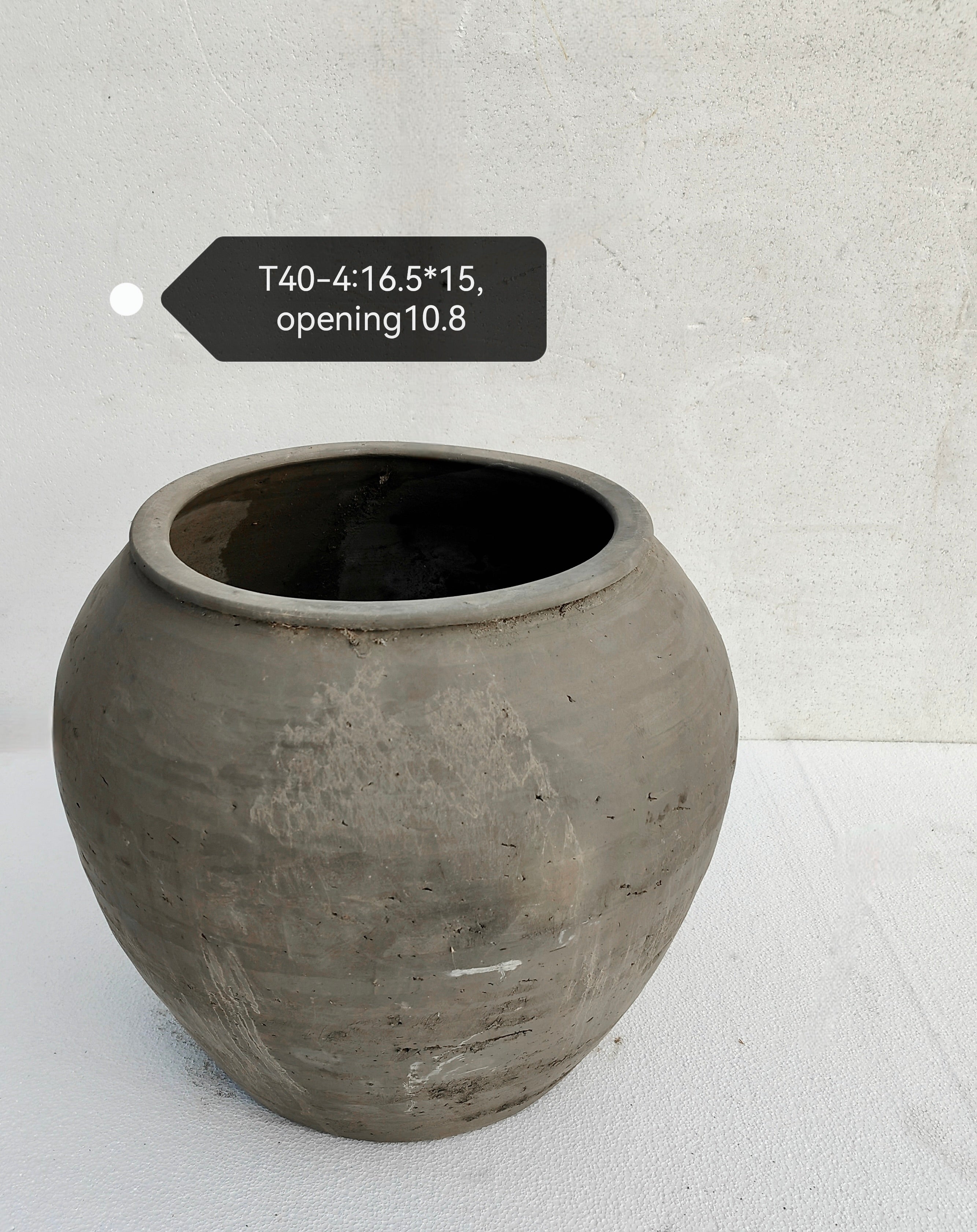 Vintage Wabi-Sabi Rustic Ceramic Planter--X Large