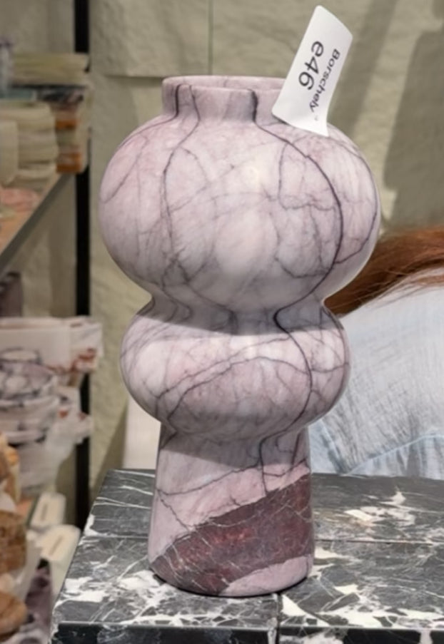 Sculptural Marble Vase – Lilac Marble