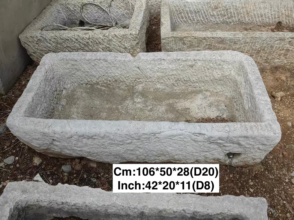 (Pre-order)Limestone Trough - Rectangular