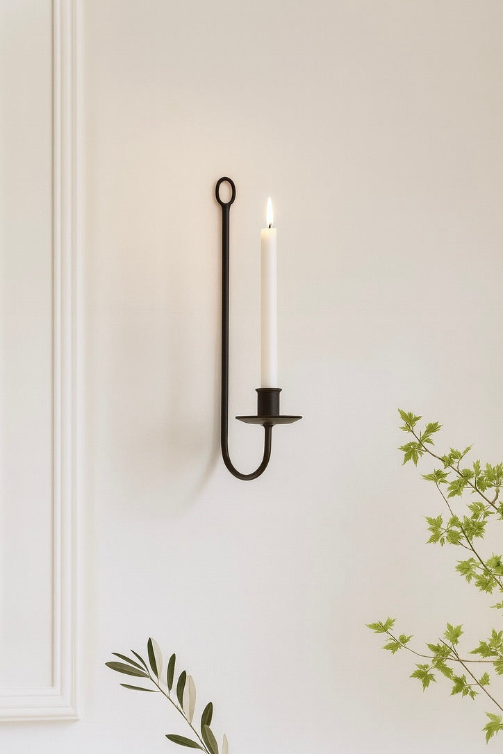 French Wrought Iron Candle Sconce:Double & Single