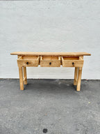 Kai Vintage Reclaimed Elm Wood Console Table with Drawers--2 Sizes