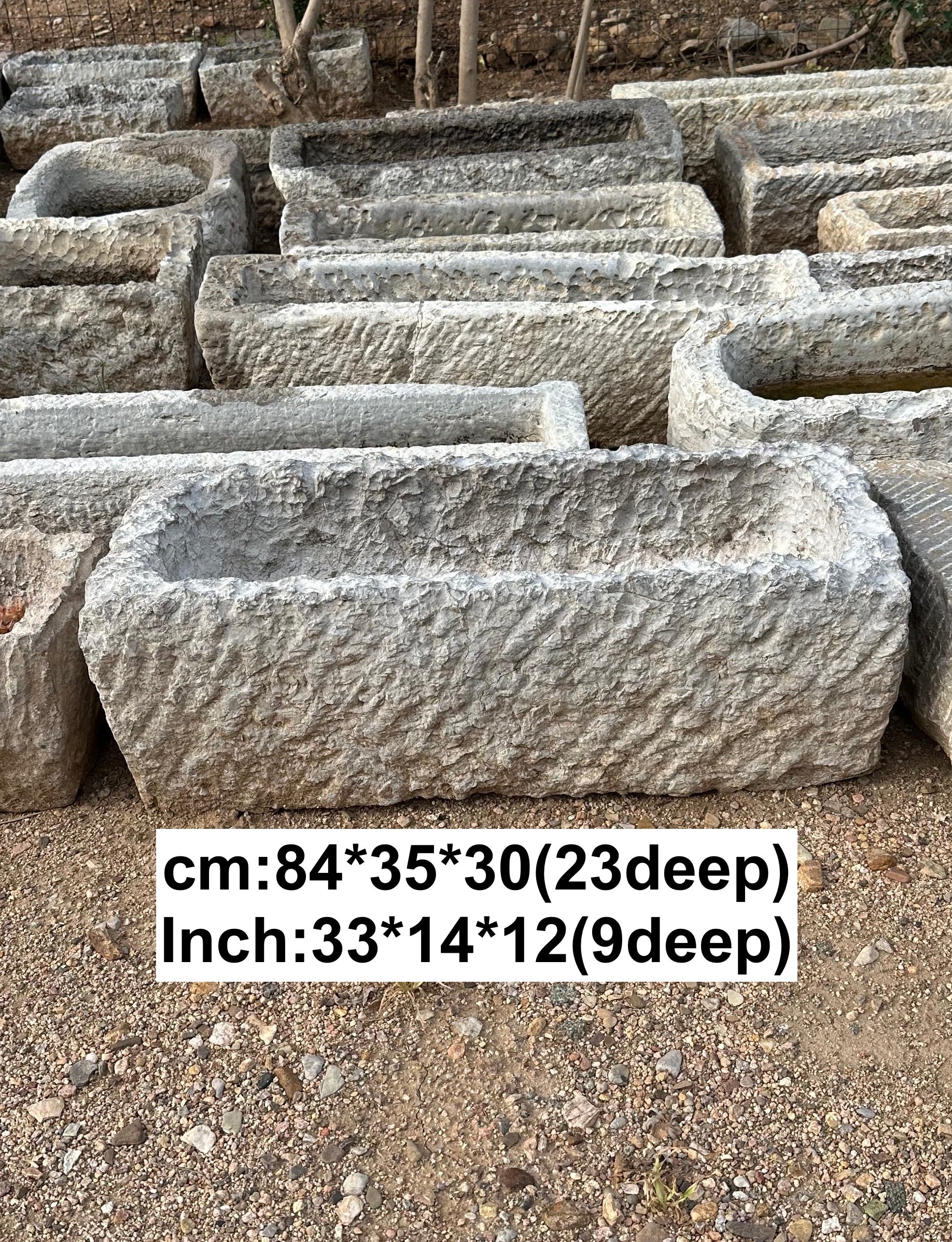 (Coming Soon)Lime Stone Troughs - Multiple Shapes