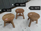 Antique Rustic Elm Wood Mini Stool--Various Sizes