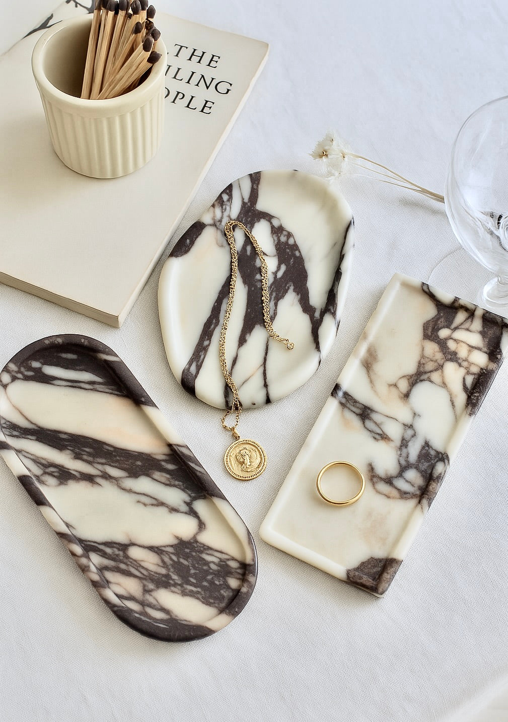 Italian Viola Marble Tray-- Various Style