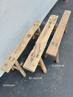 Vintage Wabi-Sabi Rustic Elm Wood Bench - Regular Size