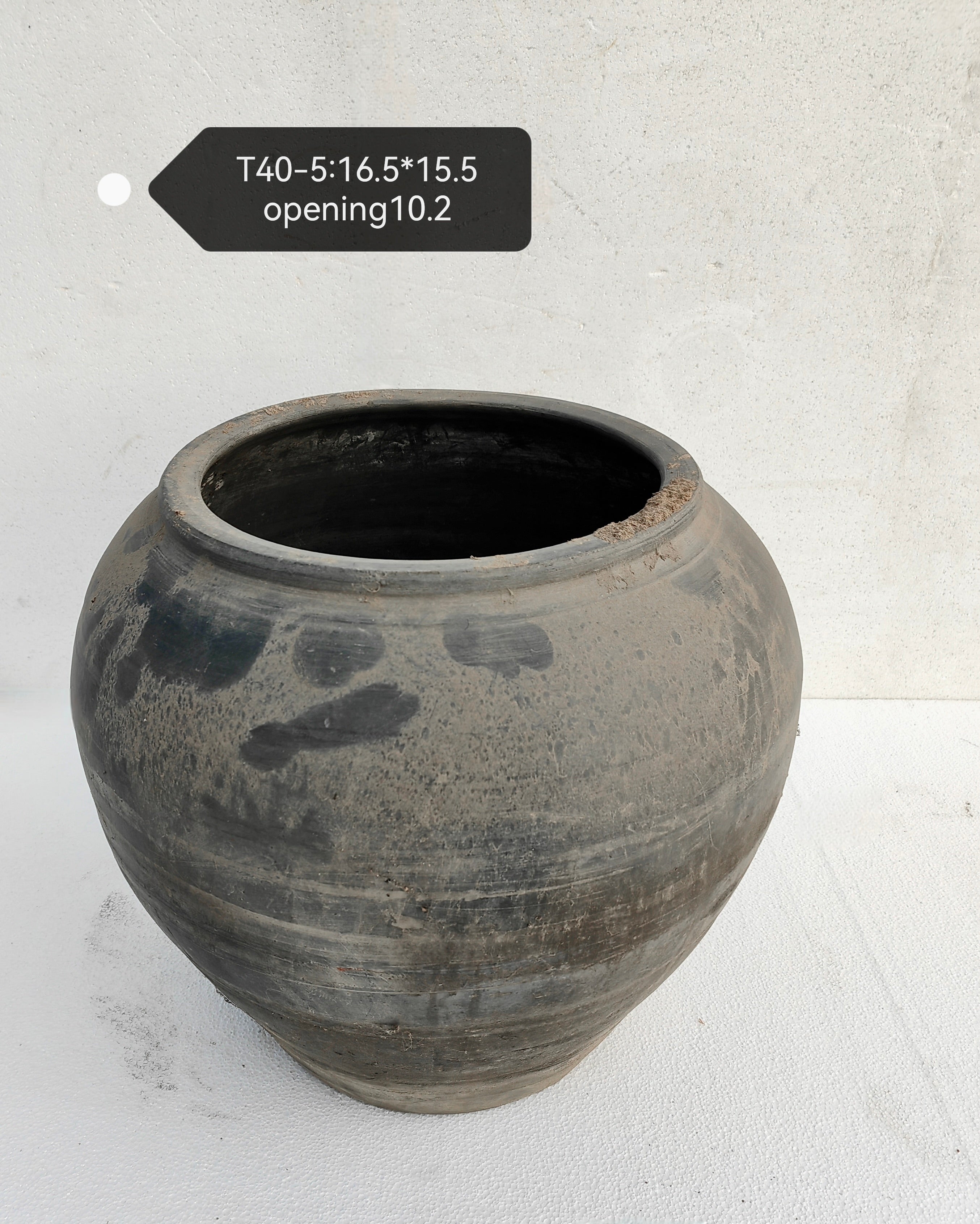 Vintage Wabi-Sabi Rustic Ceramic Planter--X Large