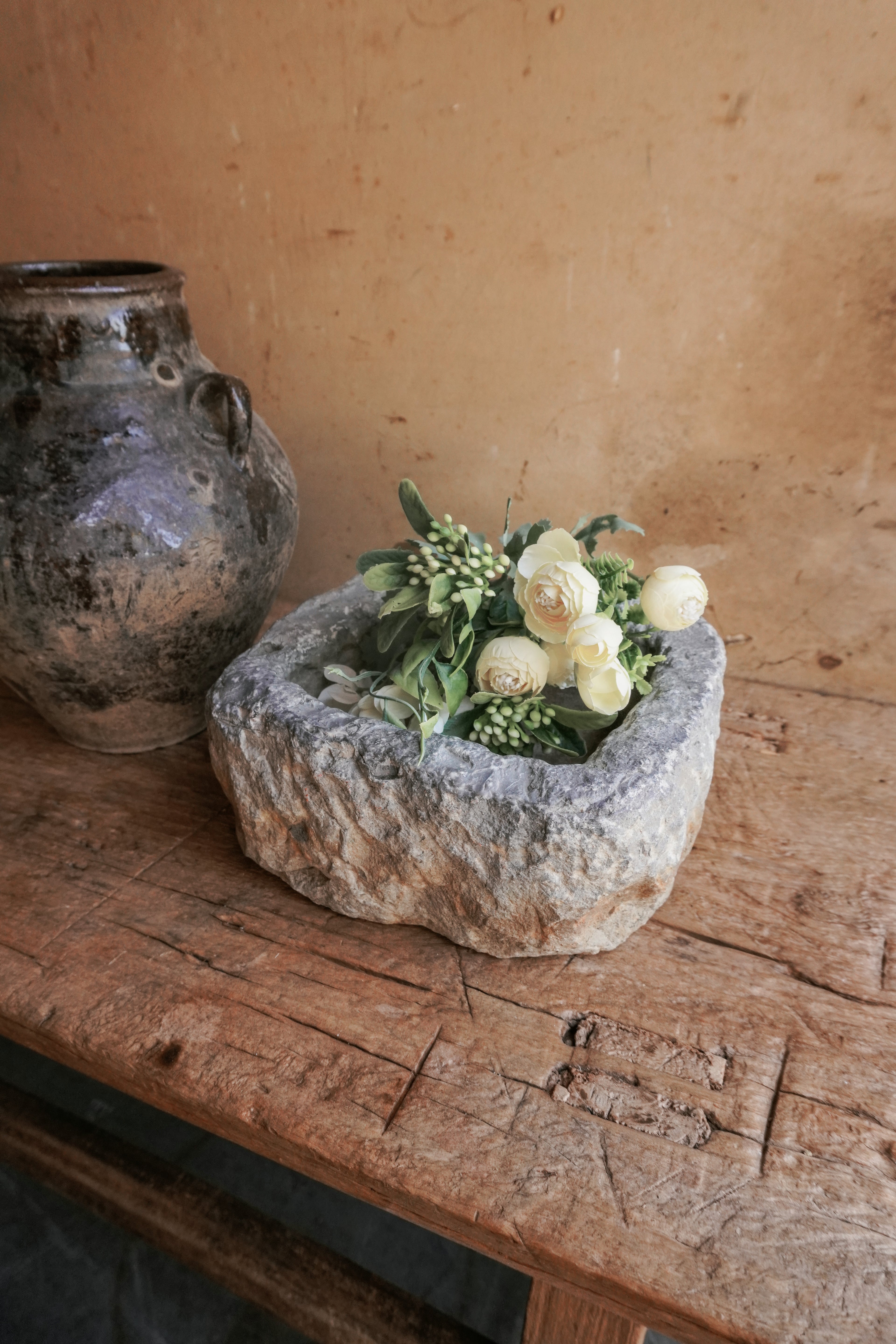 Vintage Stone Bowl Mortar