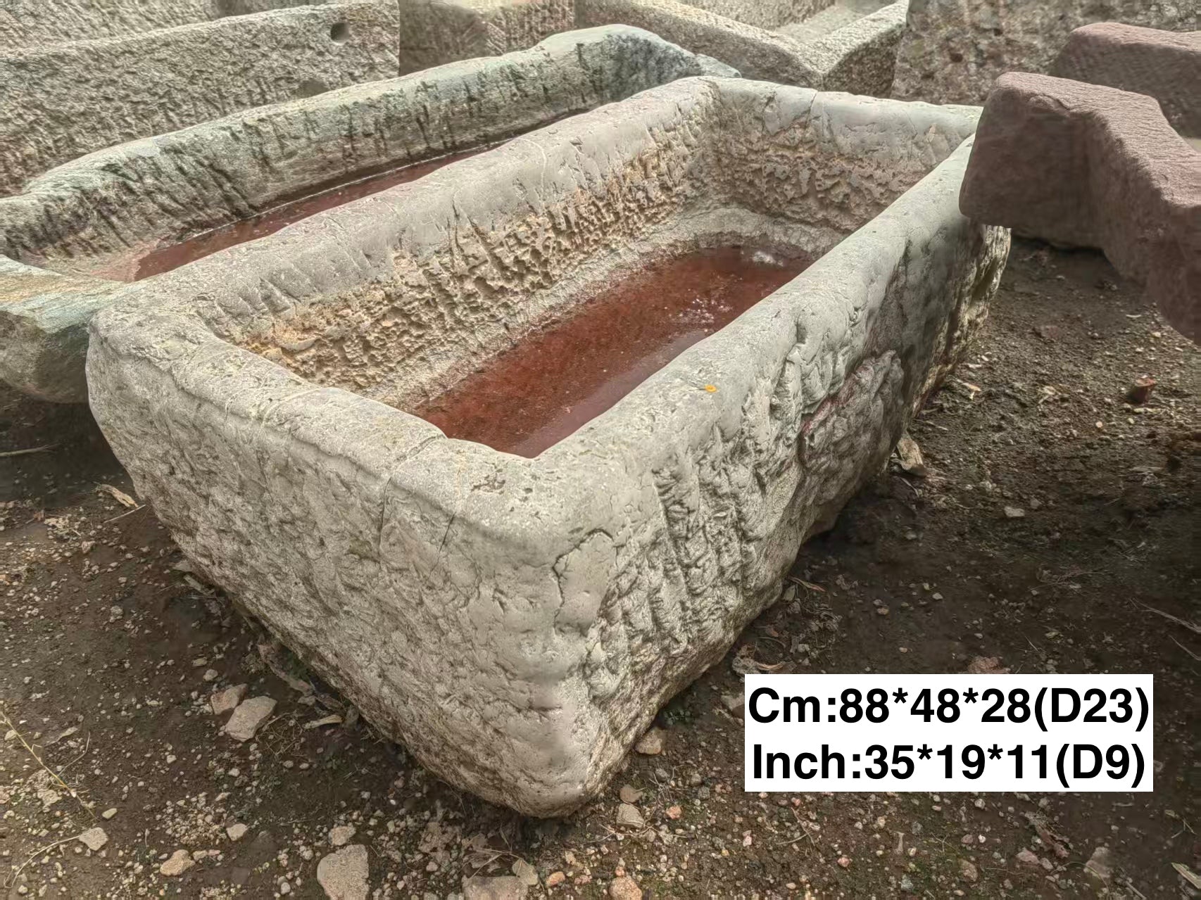 (Pre-order)Limestone Trough - Rectangular