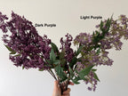 Artificial Berry With Leaves,Dark Purple,43''