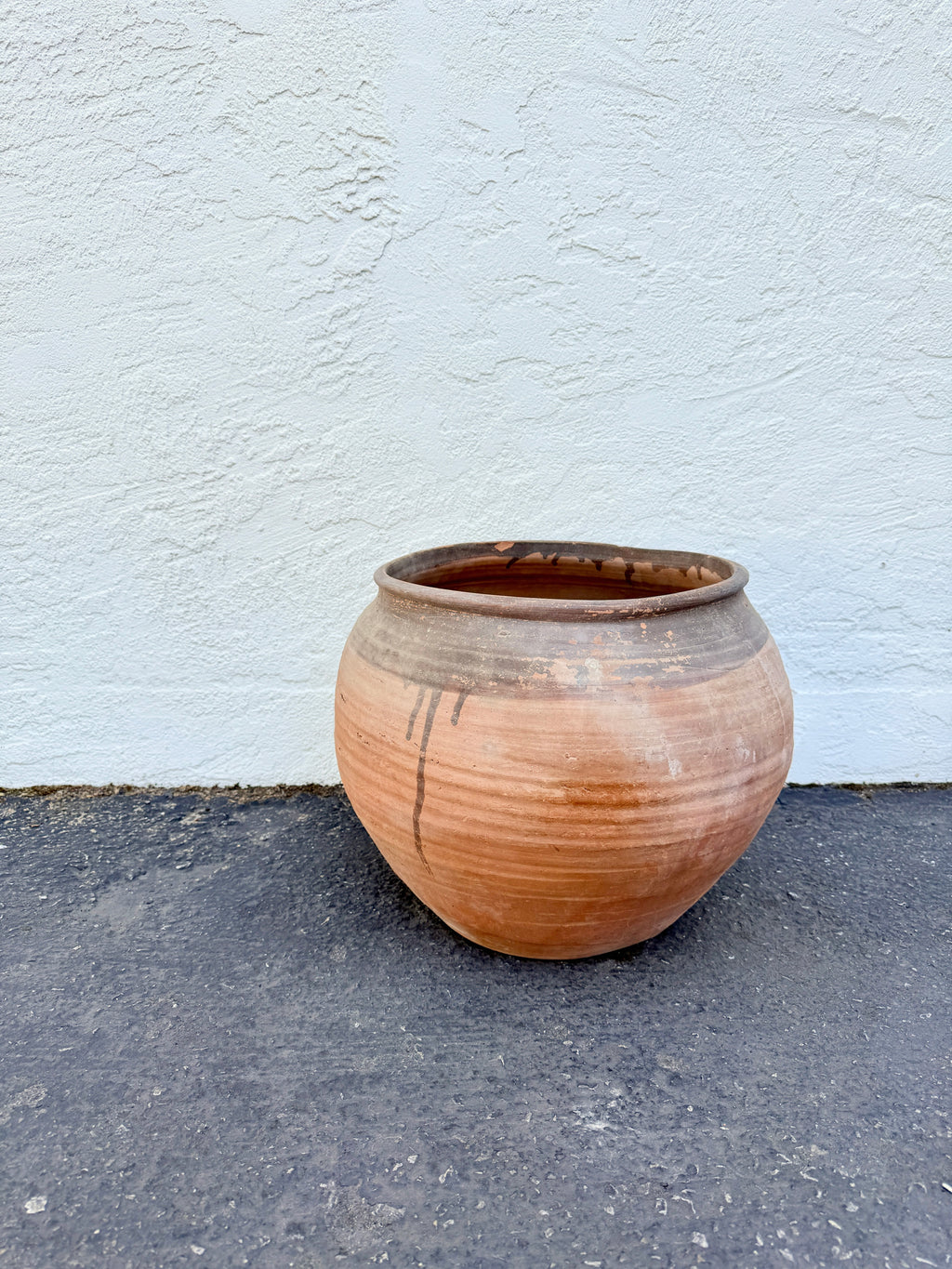 Yee Vintage Wabi-Sabi Rustic Ceramic Planter--Large