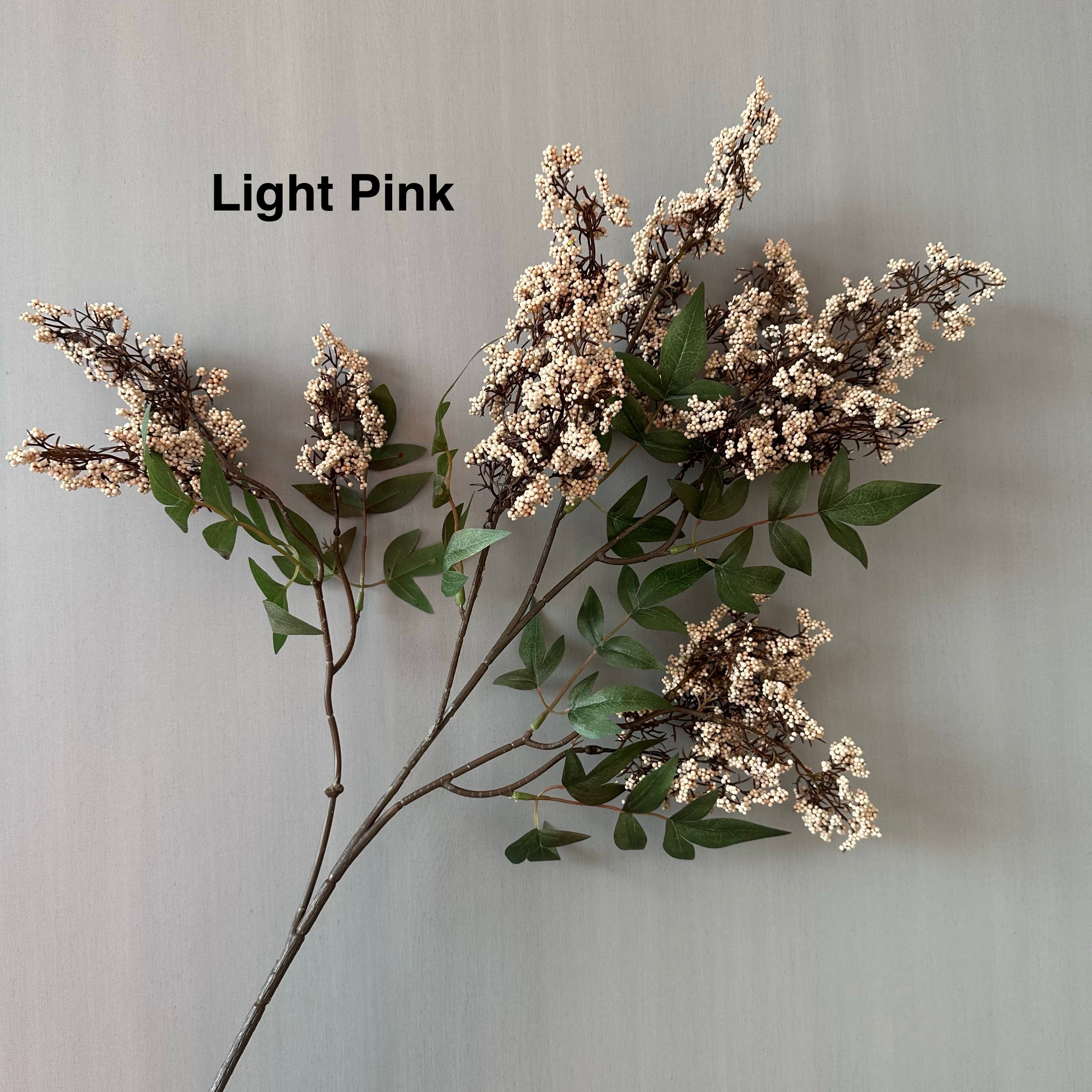43'' Artificial Berry With Leaves--Multiple Colors