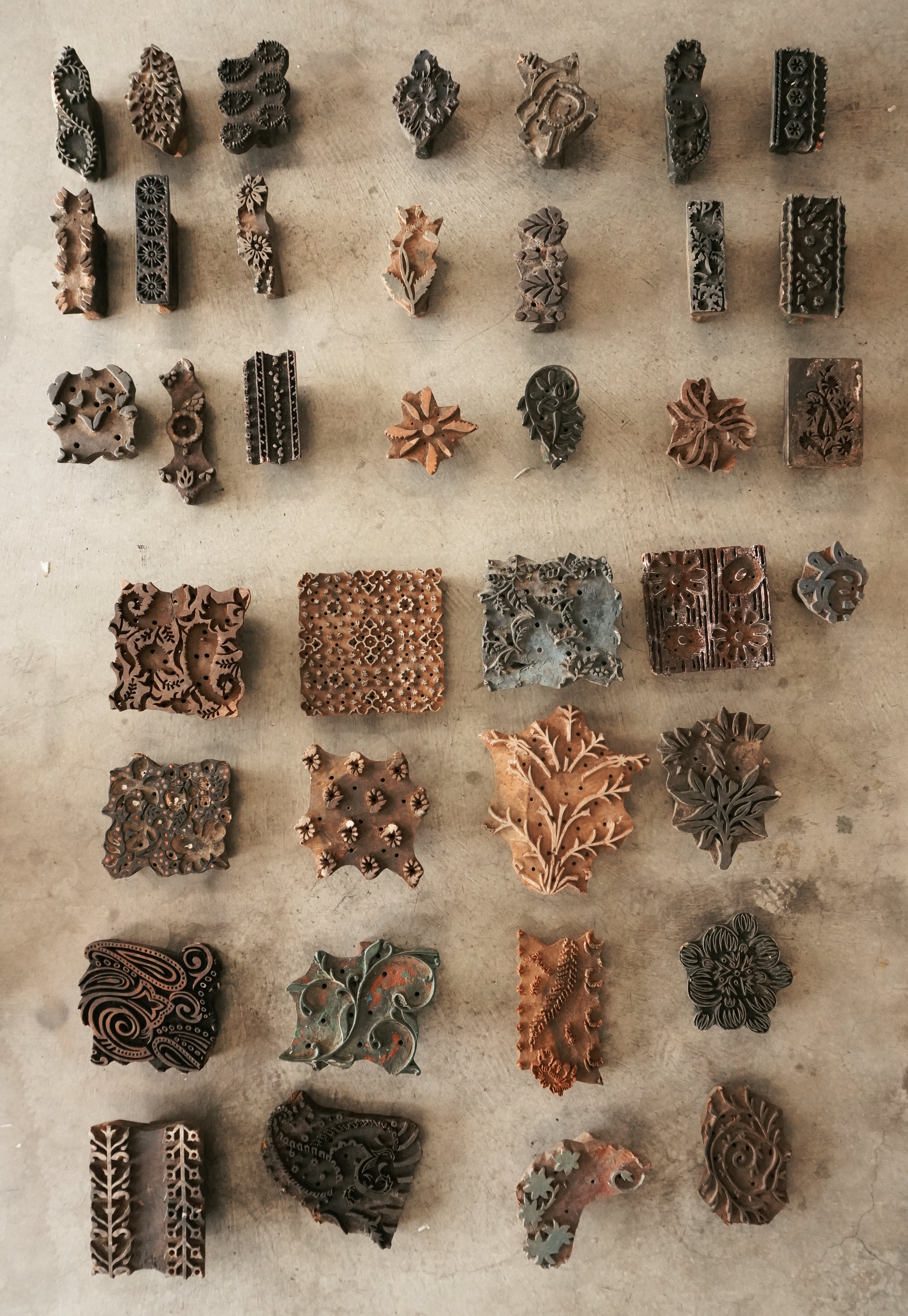 Vintage Wooden Textile Stamp