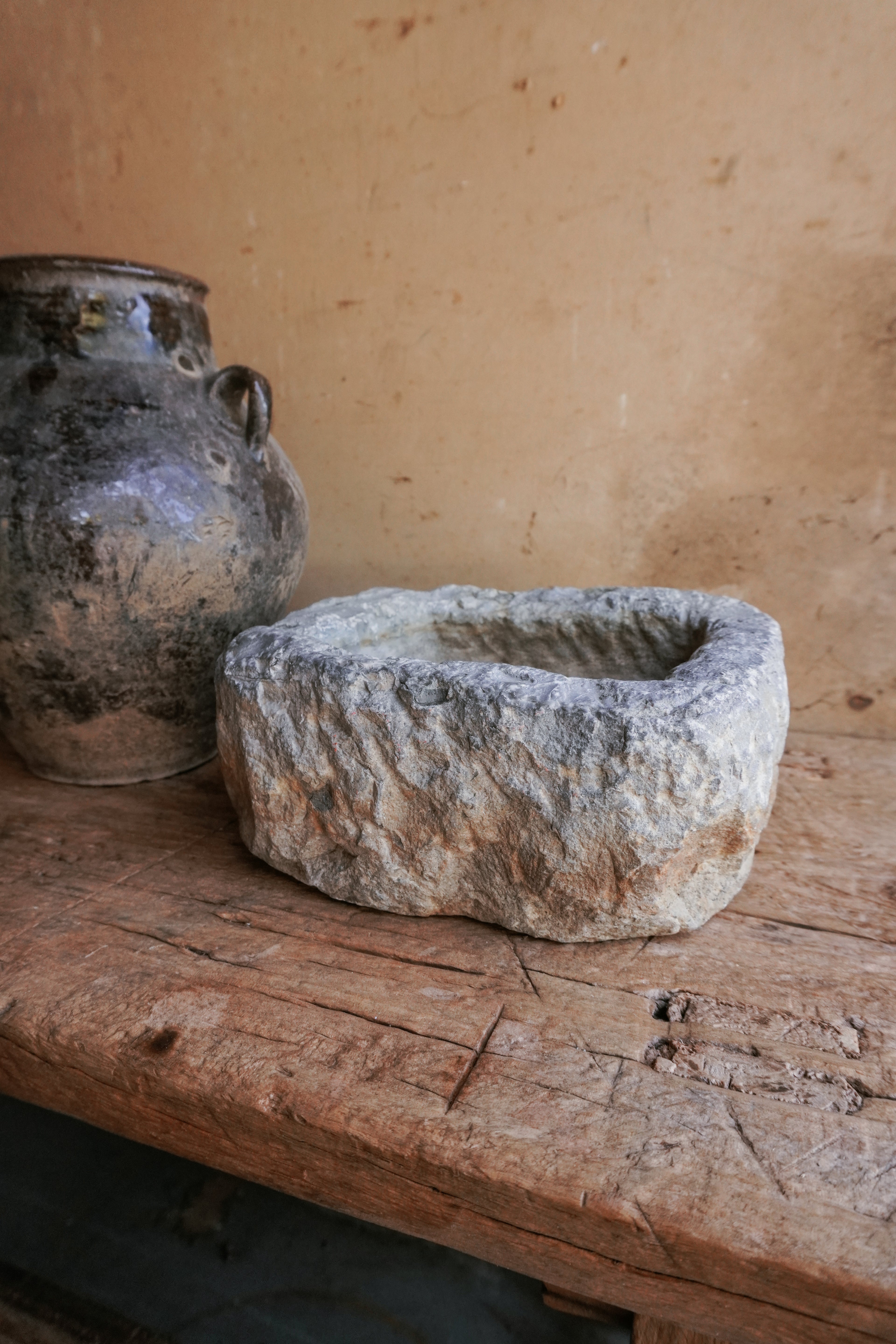 Vintage Stone Bowl Mortar