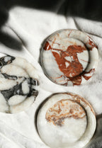 Round Marble Tray--Multiple Colors