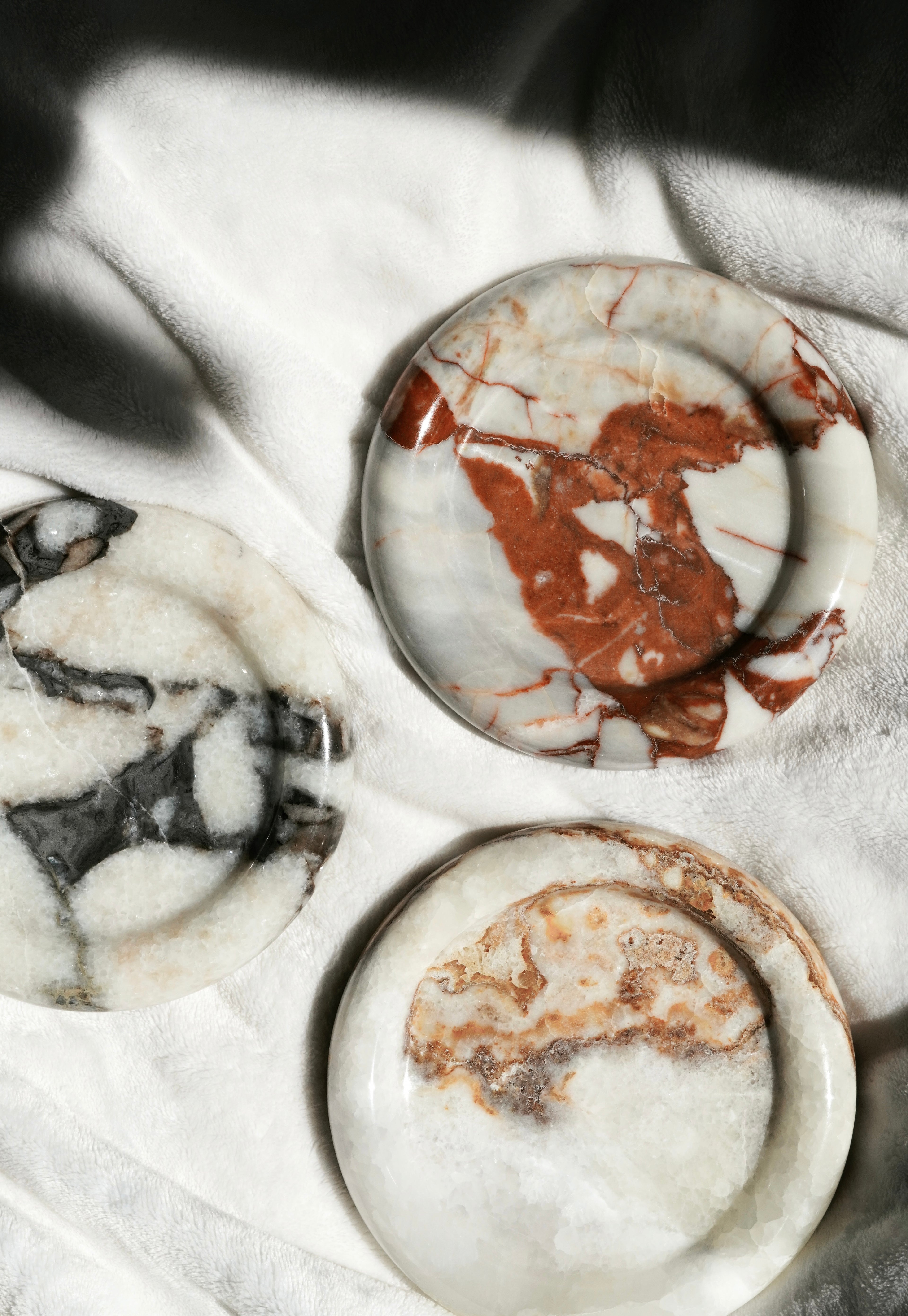Round Marble Tray--Multiple Colors