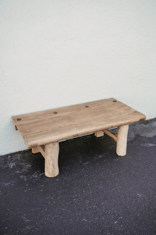 Carmel Vintage Coffee Table Rustic Reclaimed Elm Wood