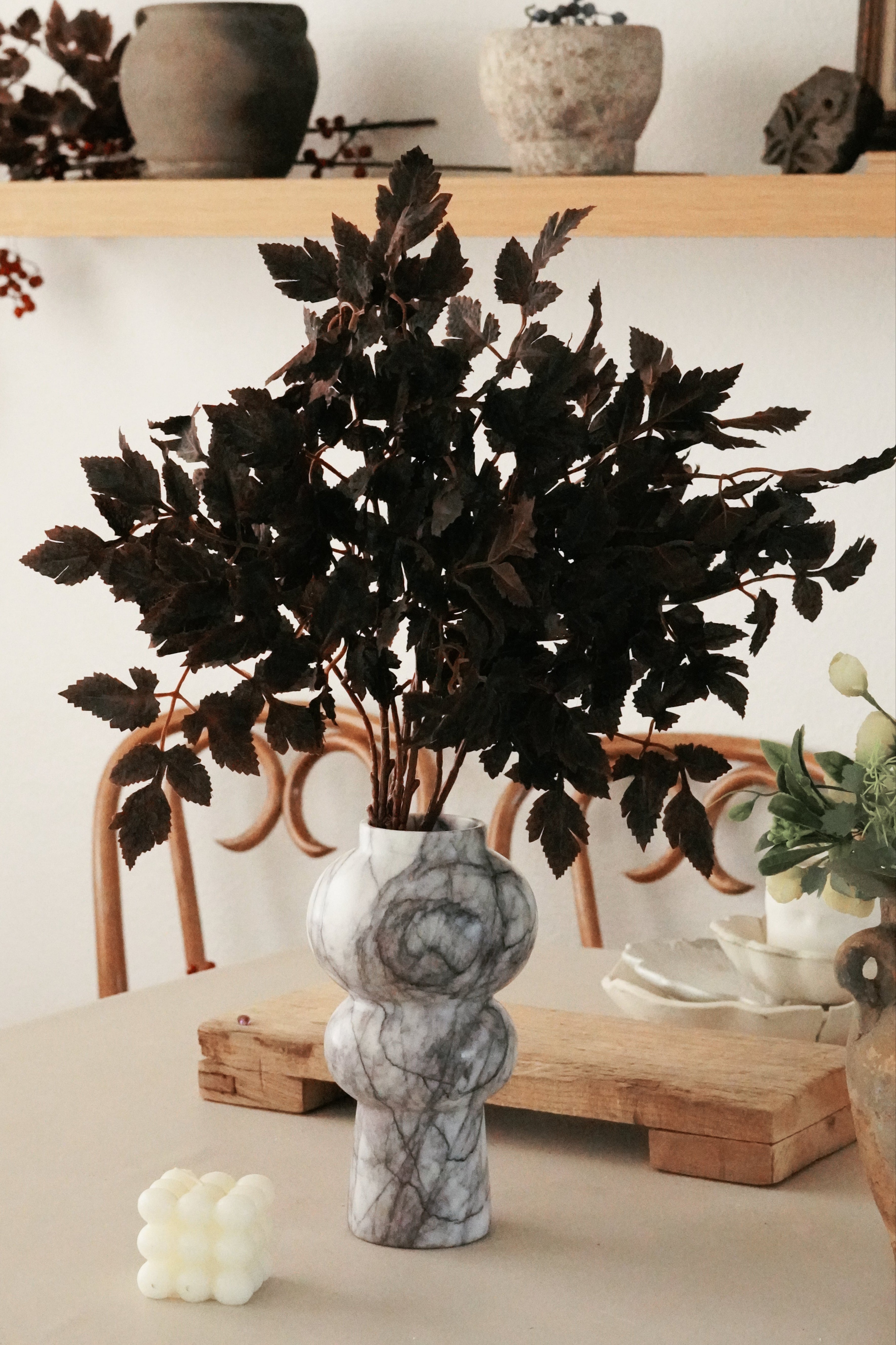 Sculptural Marble Vase – Lilac Marble