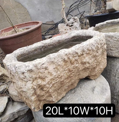 Rectangular Vintage Stone Trough Sink - Eros Series