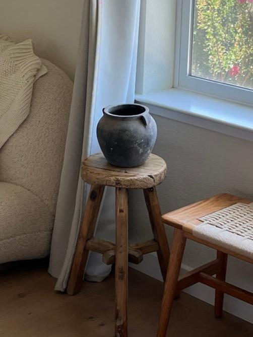 Vintage Rustic Clay Pot - Various Sizes, Grey Color