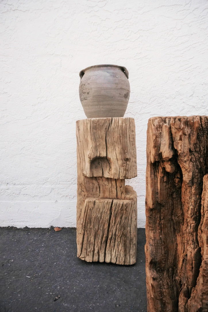 Antique Natural Tree Trunk Stool