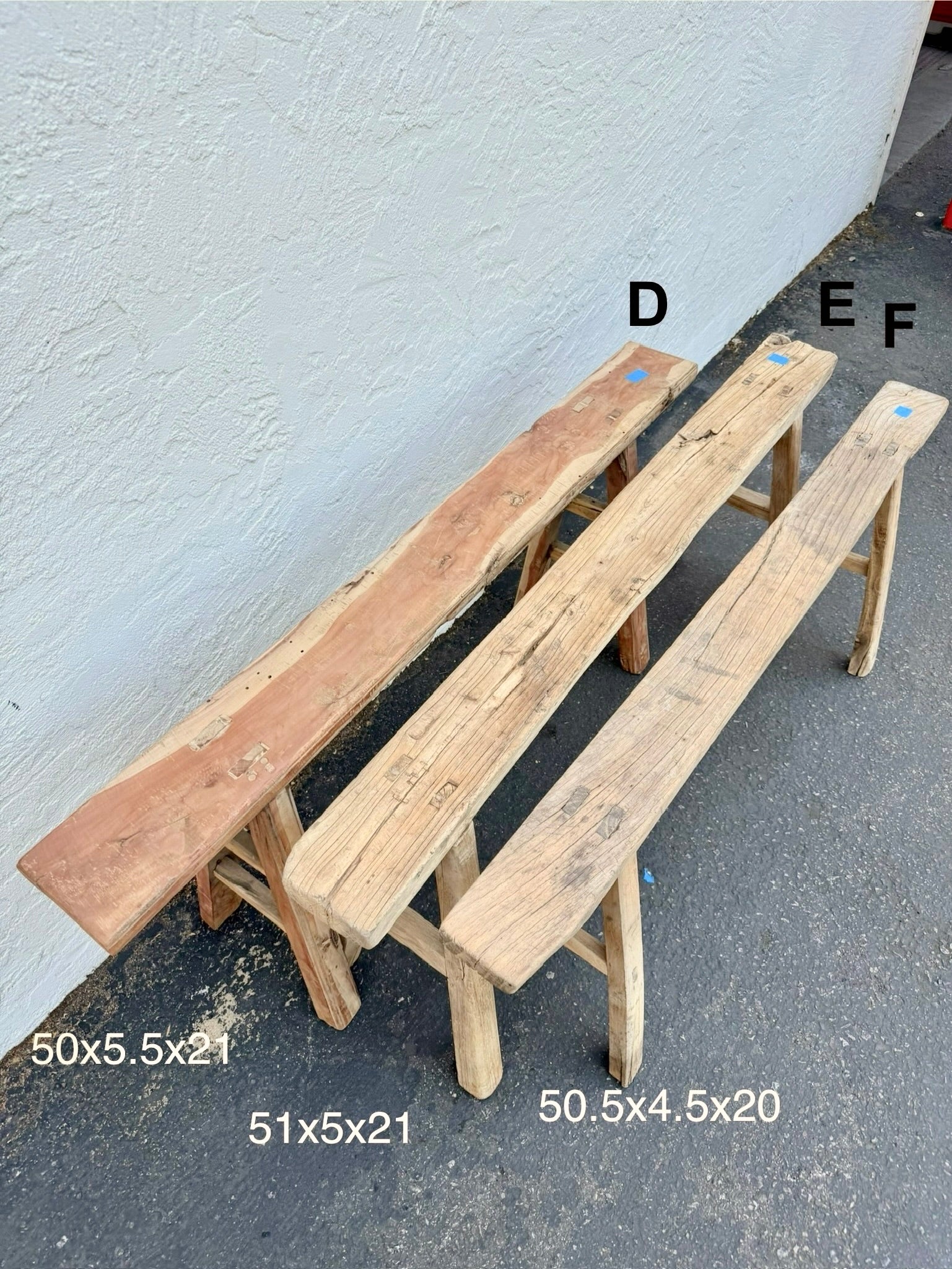 Vintage Wabi-Sabi Rustic Elm Wood Bench - Regular Size