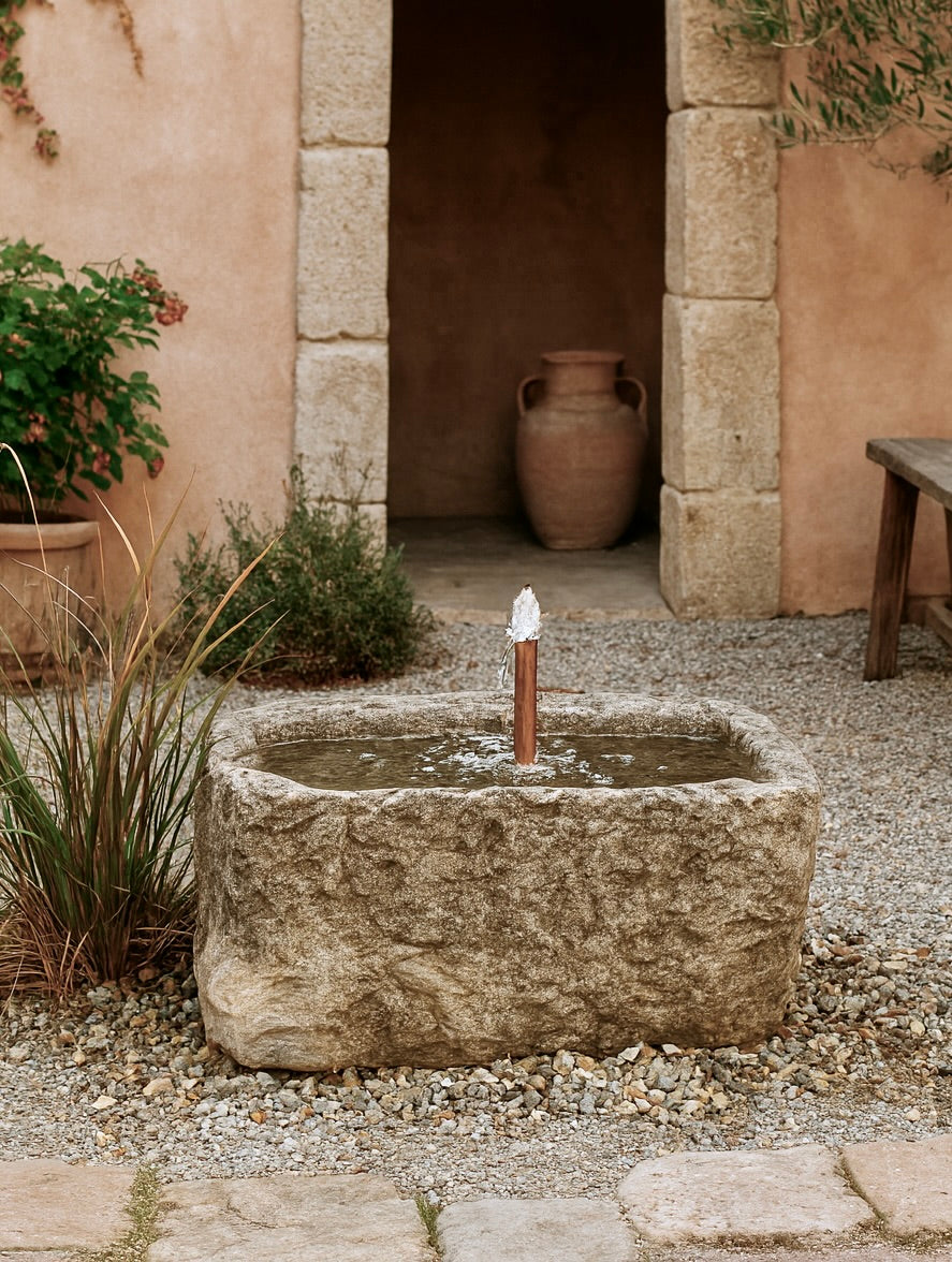 Rectangular Vintage Stone Trough Sink - Eros Series
