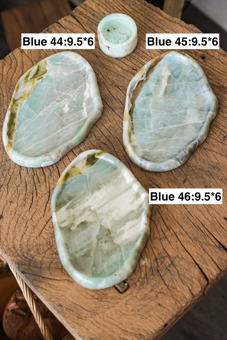 Luxury Green Blue Marble Tray Collection---Various Shape