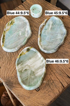 Luxury Green Blue Marble Tray Collection---Various Shape