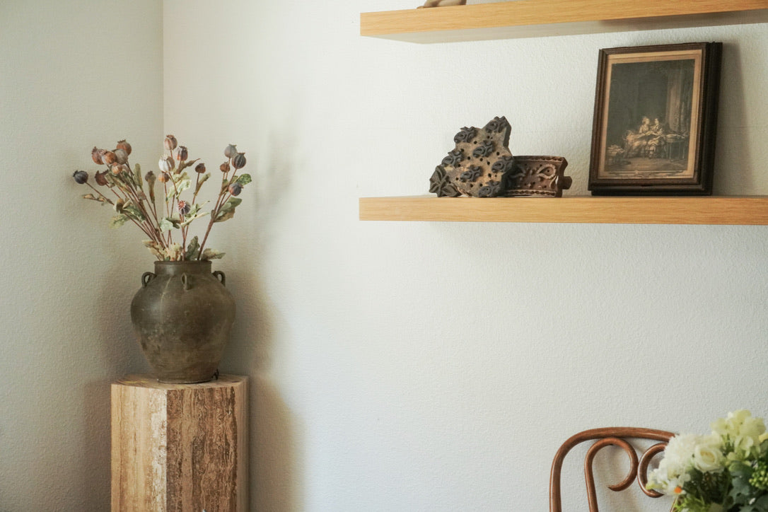 Vintage Rustic Clay Pot with Handles - Pearl Shape