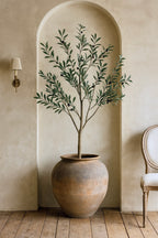 Vintage Rustic Terracotta Brown Pot, Vessel Planter - XLarge