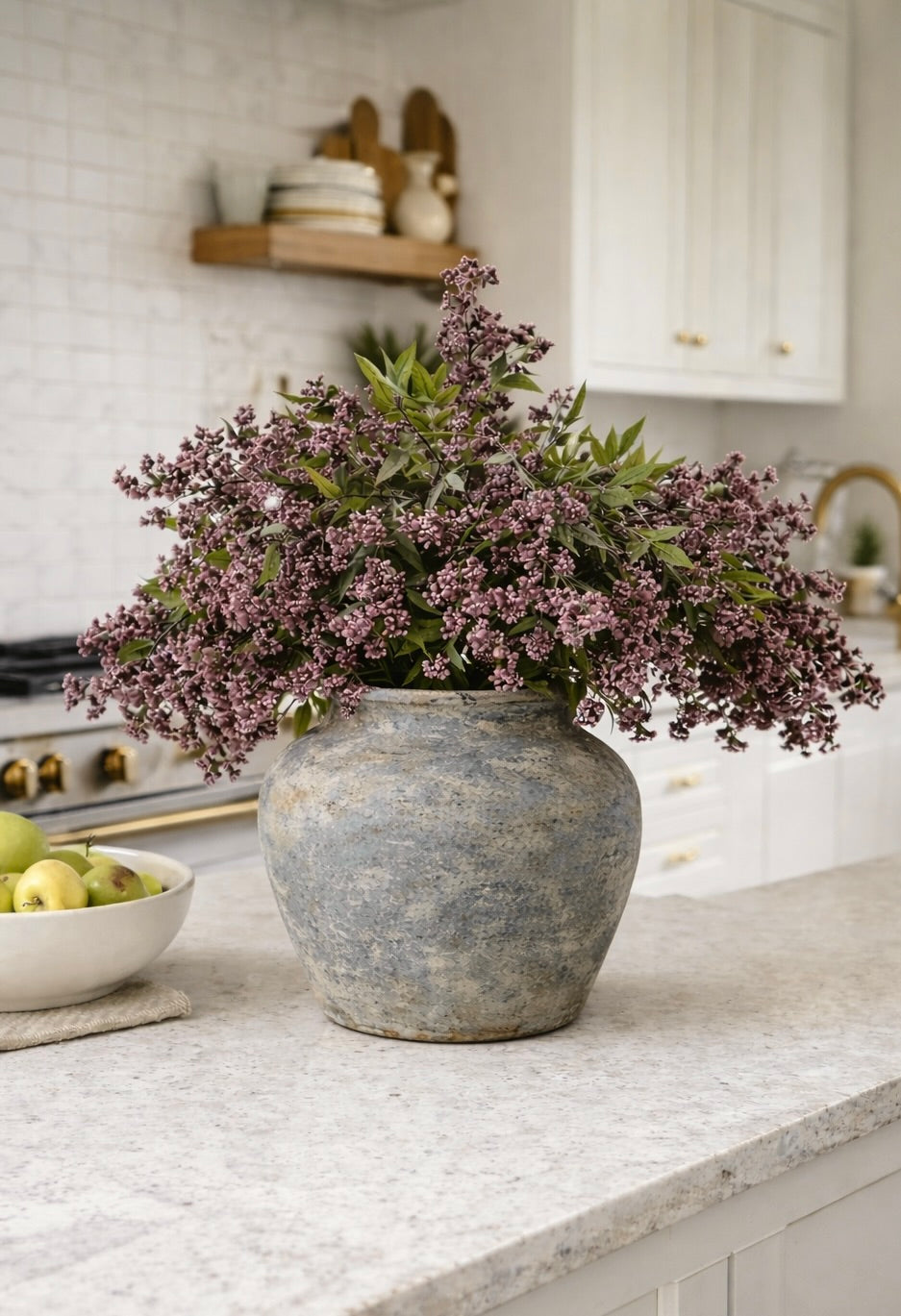 43'' Artificial Berry With Leaves--Multiple Colors