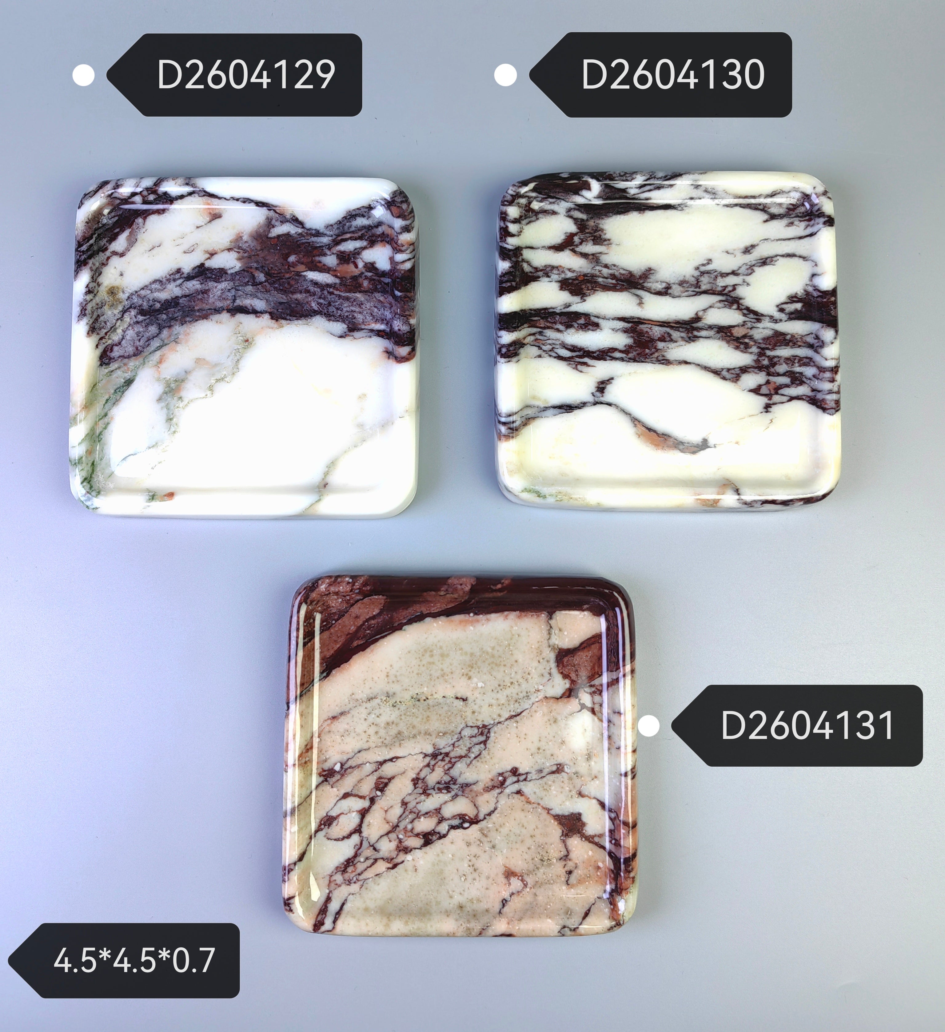 Calacatta Viola Marble Square Tray