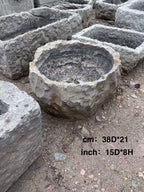 (Coming Soon)Vintage Stone Trough Planter -Round