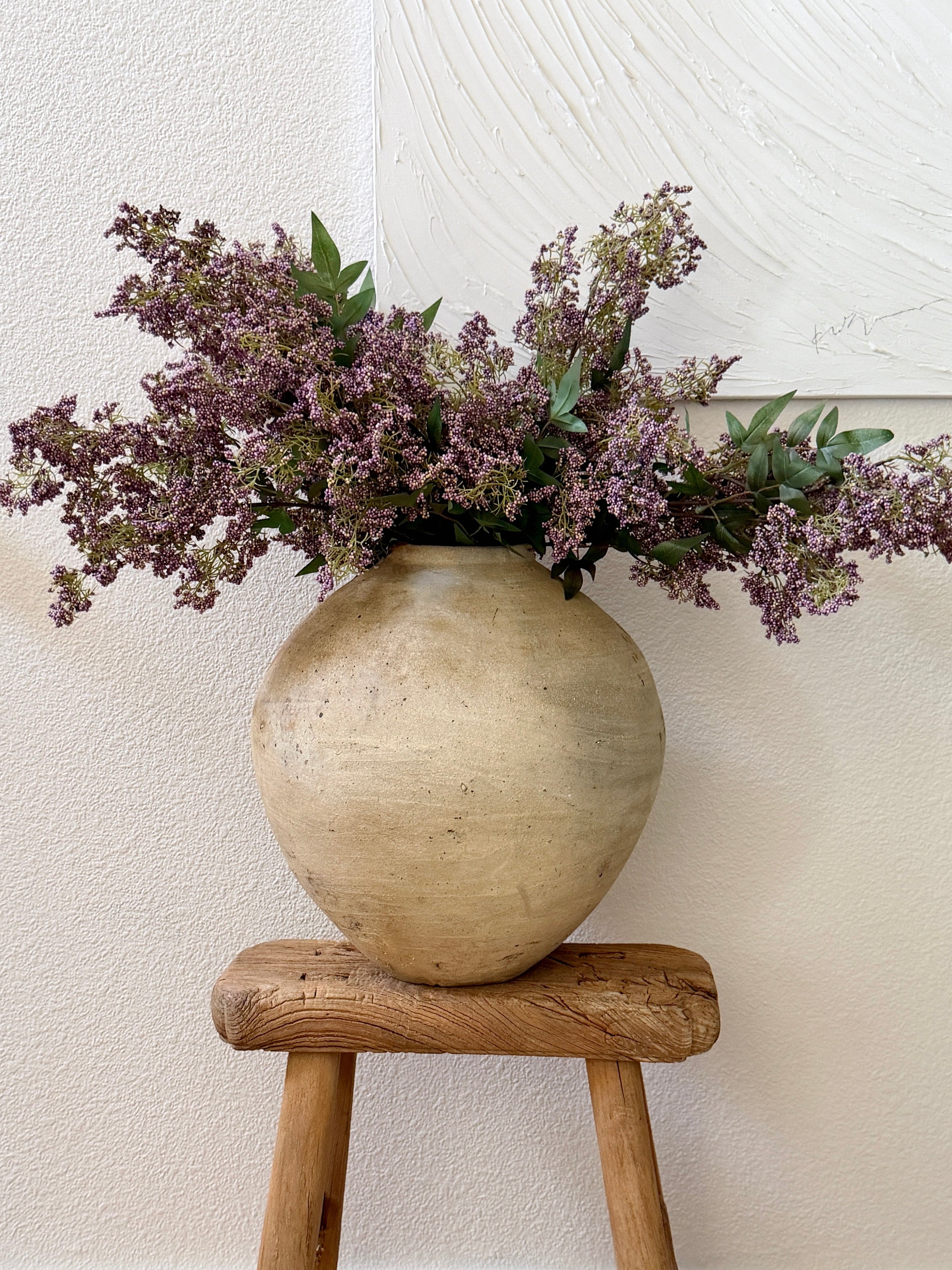 White Vintage Rustic Pot