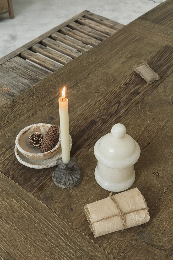 Versatile Stone Lidded Jar--Multiple Colors