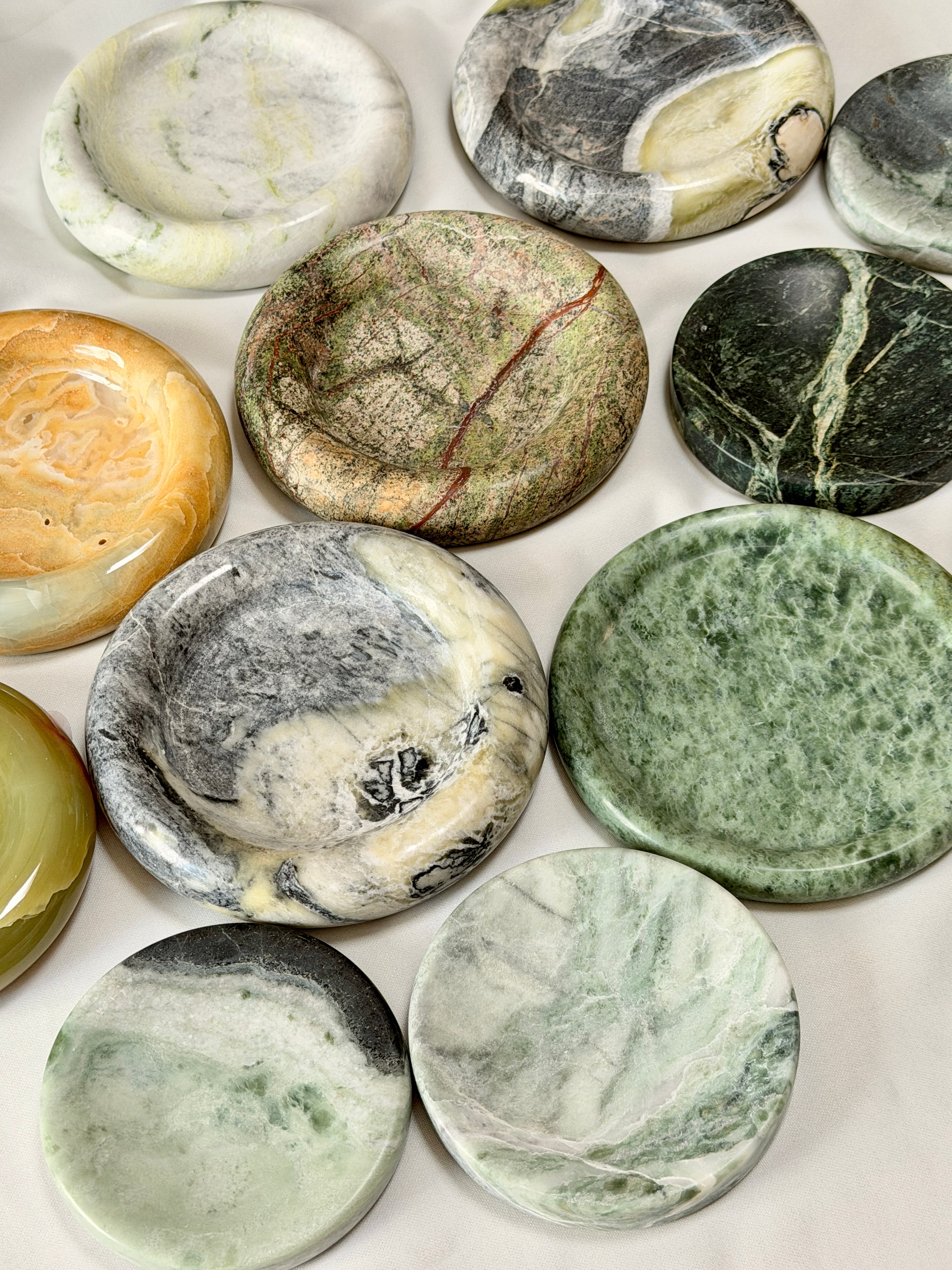 Round Marble Catchall Tray--Multiple Colors