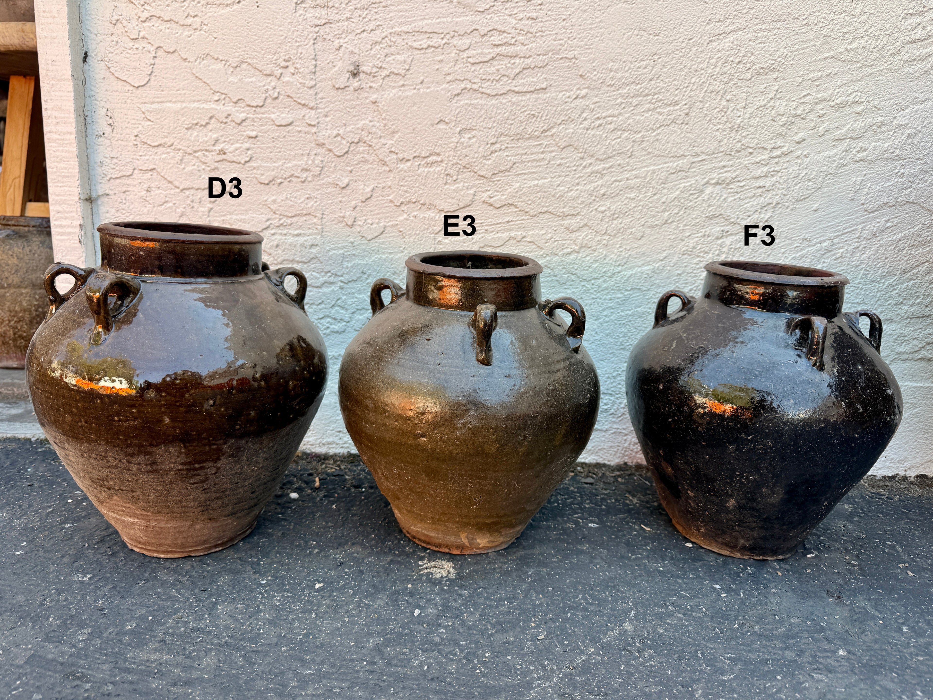 Vintage Rustic Clay Pot with Handles - Pearl Shape