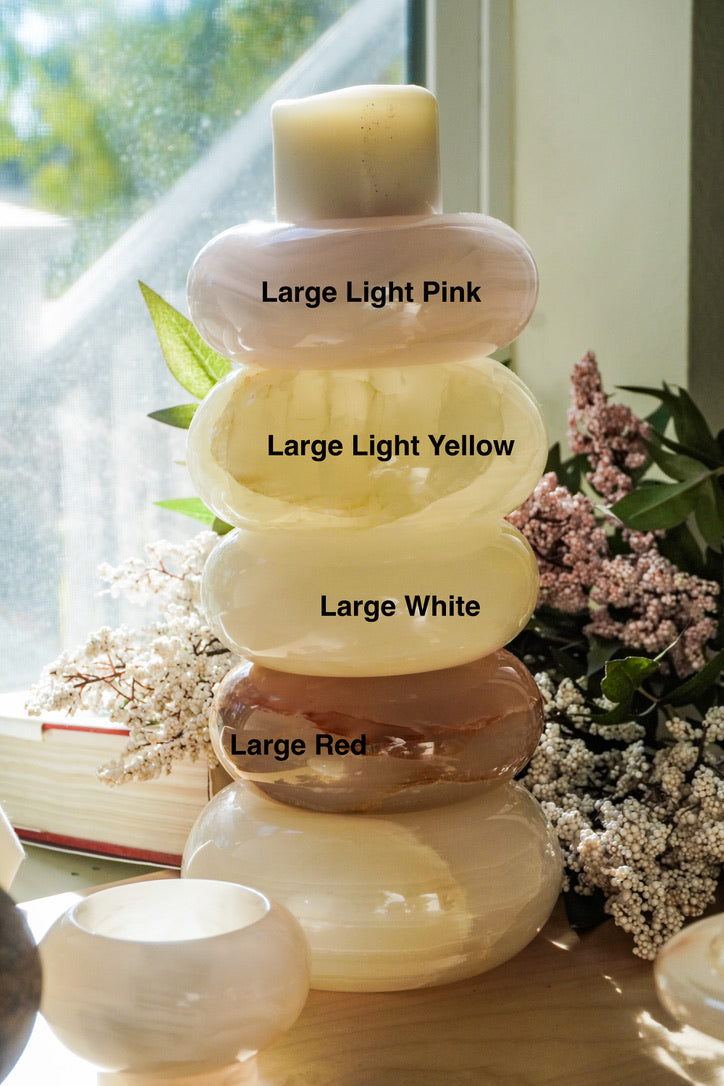 Large Catchall Onyx Candle Holder