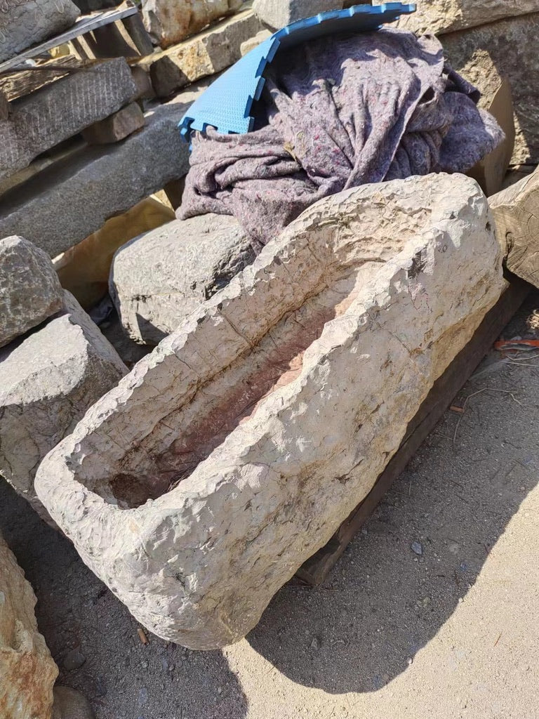 Oval Vintage Stone Trough Sink