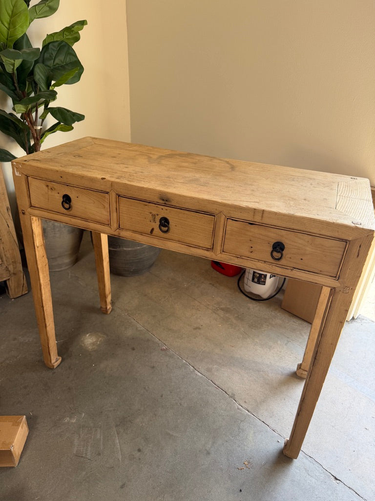Vintage Console Table with Drawers