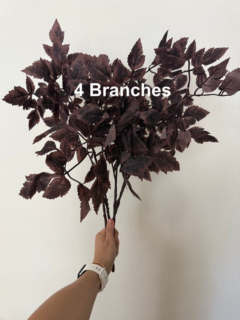 Artificial Purple Cimicifuga Leaf Spray