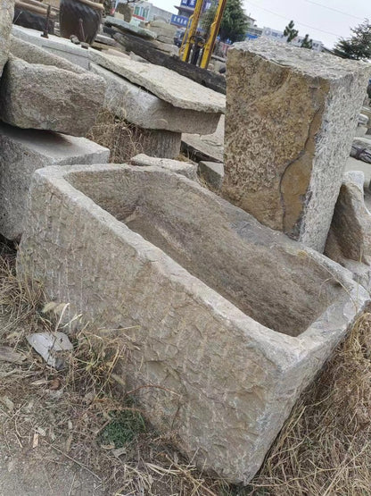 Rectangular Vintage Stone Trough Sink - Eros Series