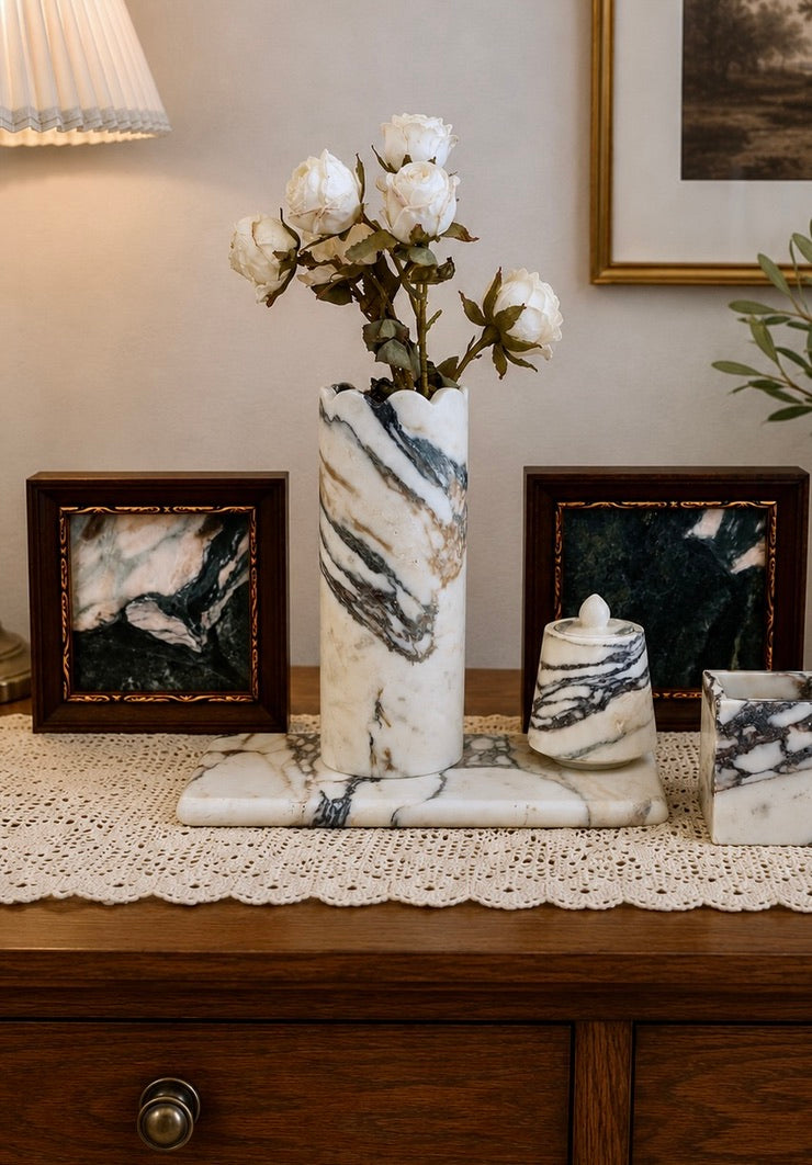 Calacatta Viola Marble Kitchen Decor Set