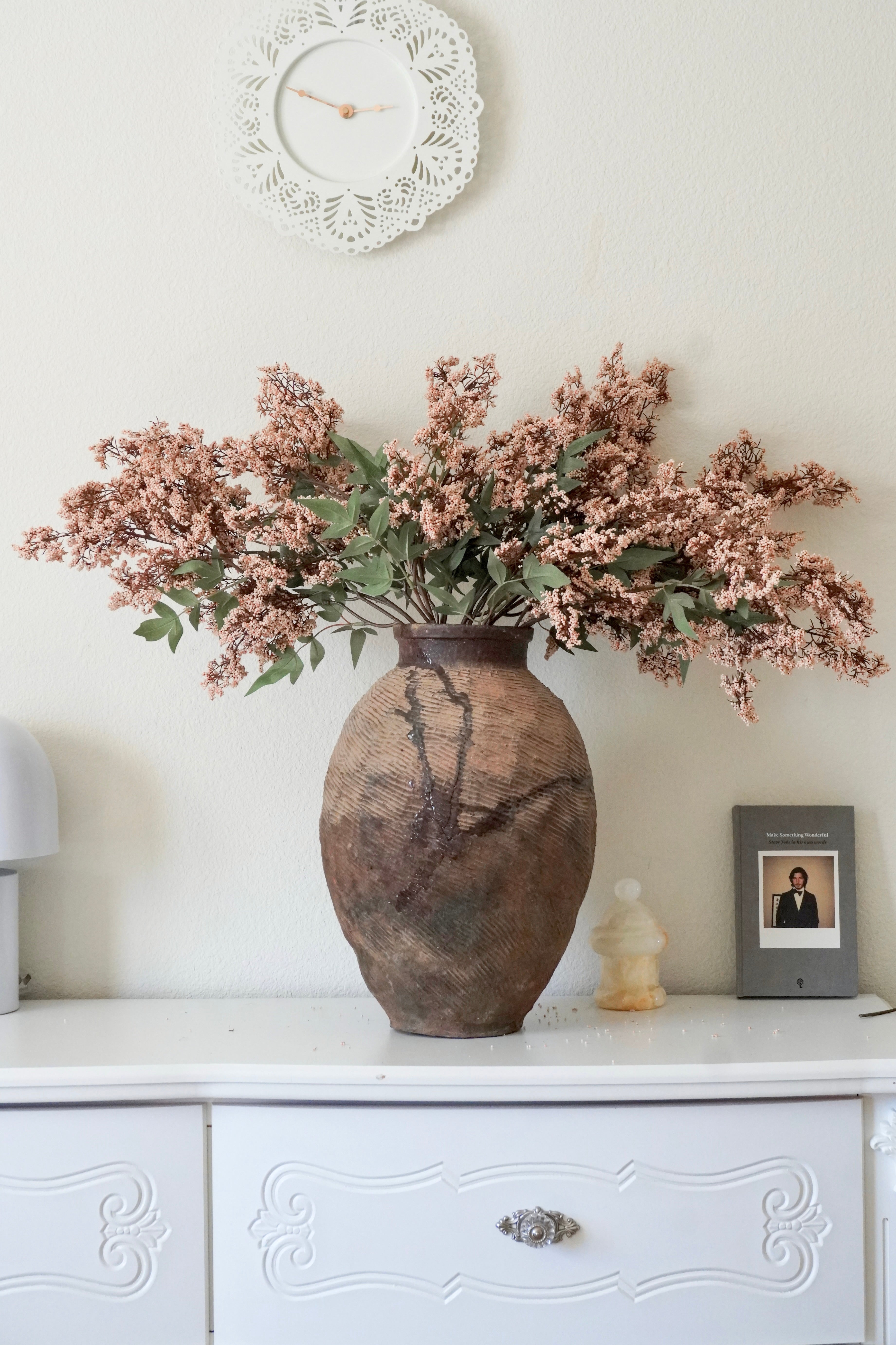 Artificial Berry With Leaves,Pink, 43''